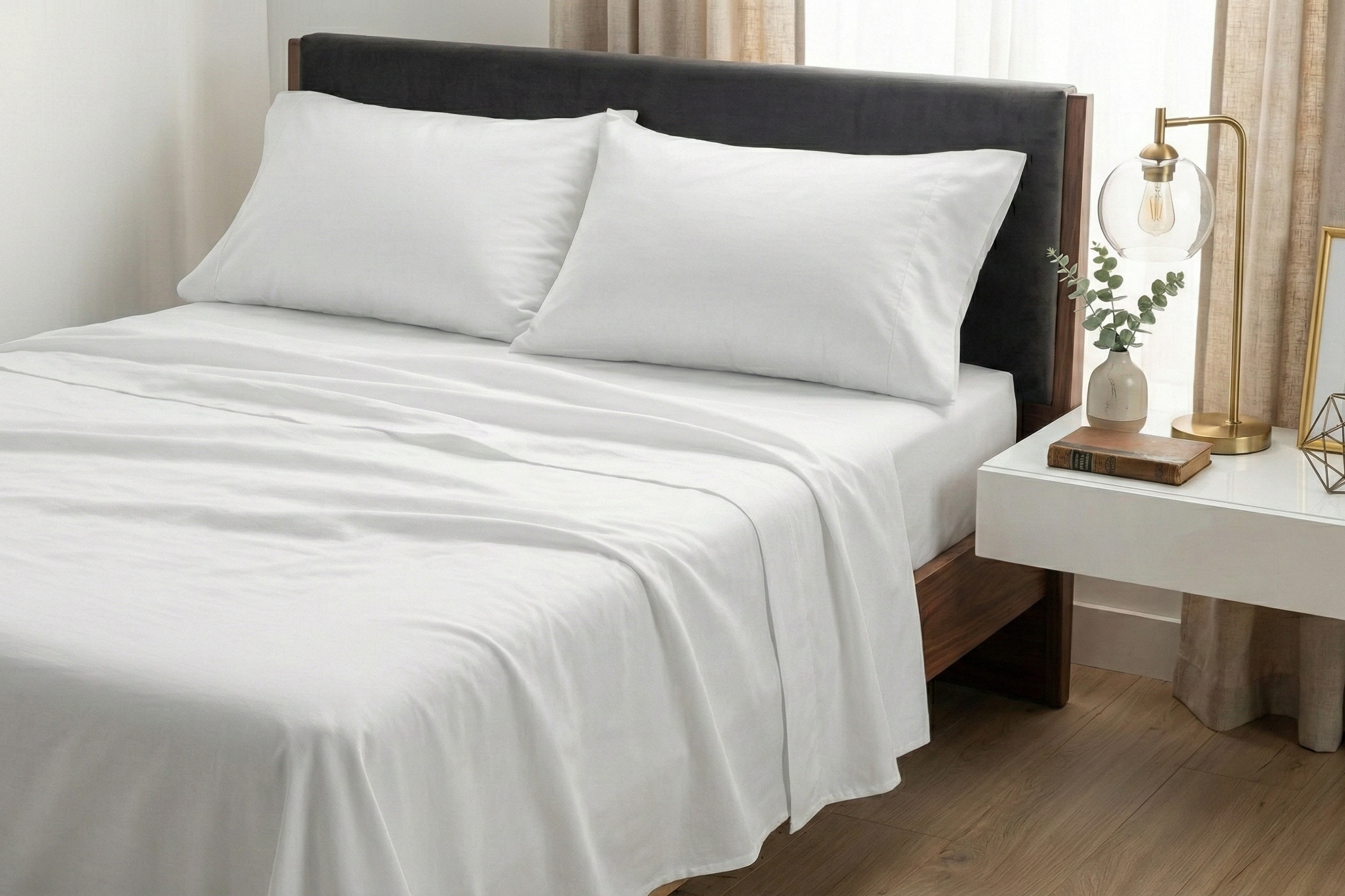 Percale Organic Cotton Bed Sheet Set